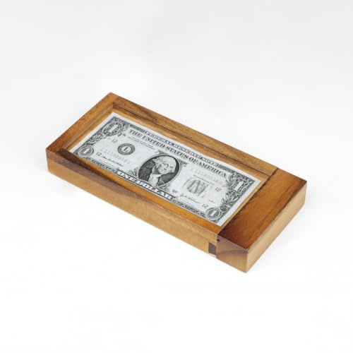 Money Box Puzzle Gift Set – Wooden Brain Teaser Challenging Intelligence Puzzle Games, Money Safe, Secret Lock Box, Logic & Problem Solving Toy & Unique Gift (ATM)