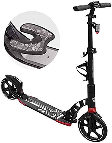 Stunt Scooters Barras Scooter, Scooter Adultos, Ruedas Scooter, Kick Black Ciudad Adultos con Absorción de Impactos, Manillar y Portabotellas