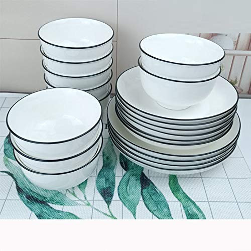 Grands Bols Céréales Assiette Creuse Assiettes Salade En Porcelaine Style Pour Petit Déjeuner Bols De Service,A