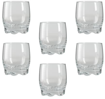 Glasshop Set of 6 Tumbler Glasses - Perfect for Water, Juice, Whisky - 290ml Capacity