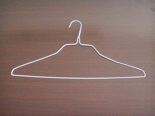 100 Standard White Clothes Hangers - 18 White Wire Hangers