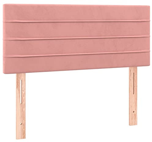 vidaXL Kopfteil Polsterkopfteil Betthaupt Bettkopfteil für Bett Bettgestell Bettrahmen Schlafzimmer Bettzubehör Rosa 90x5x78/88cm Samt