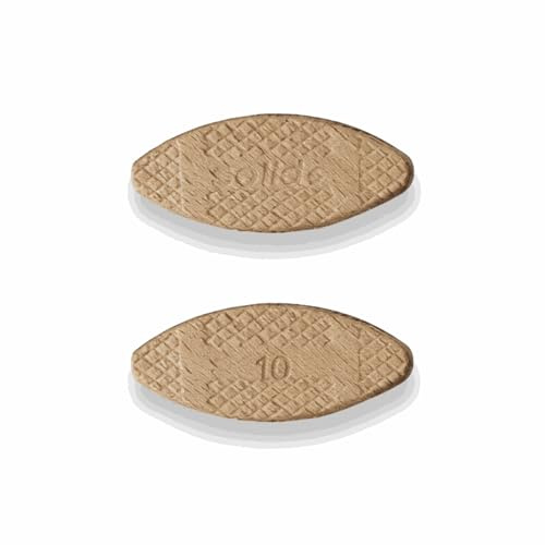 Solid Lot de 500 chevilles plates en bois Taille « 10 » - Chevilles plates - Chevilles de raccordement - Compatible avec la fraise à chevilles et les fraises à lamello