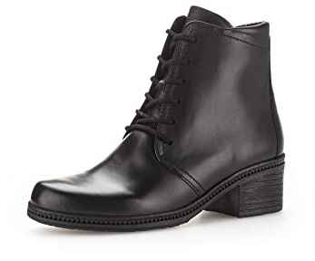 Gabor Mujer Botines, señora Botines con Cordones,Plantilla Desmontable,Medias Botas con Cordones,Botas de Invierno,Negro (Schwarz) / 77,41 EU / 7.5 UK