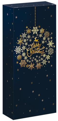 10 Stück Christmas Ball, Weinverpackung, Geschenkverpackung, Faltschachtel für Wein (2er)