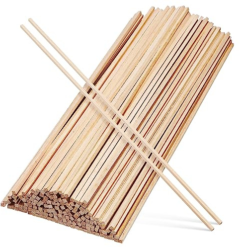 EXCEART Vierkantdübel Aus Holz 150 Stück Quadratische Holzdübel Vierkantstäbe Aus Hartholz 11. 8 X 1/8 Unbehandelte Holzstäbe Balsaholzstäbe