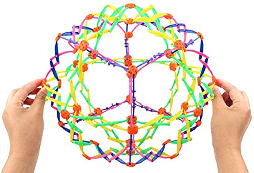 Zceplem Sfera espandibile - Palla Telescopica Magica - Palla di espansione Grande Colorata, Palline di Fiori Che respirano a Mano per Bambini e Adulti