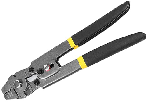 Wire Rope Crimping Tool, Crimper Cutter for 1/16 1/32 Stainless Steel Cable Wire, Loop Sleeve Ferrule Crimp (Gray)