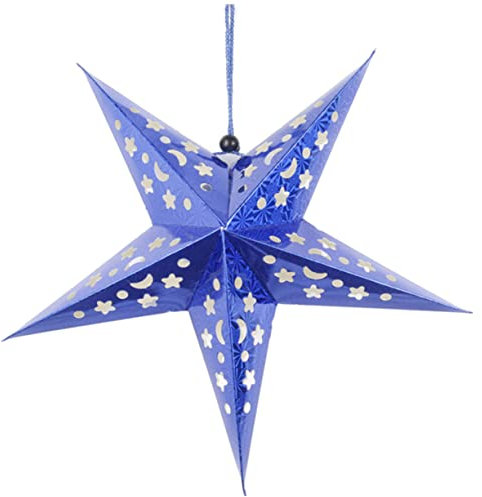 Yardenfun Papierdekorationen Weihnachtsdekoration Für Zuhause 45 cm Pentagramm-hängeornament Kein Zusammenbau Erforderlich Für Weihnachtsfeiern