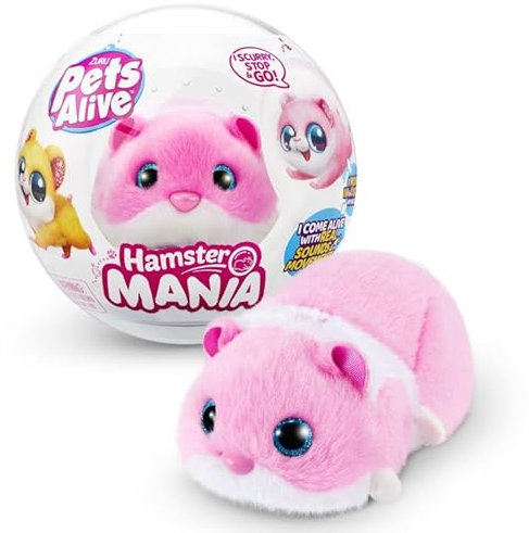 Zuuru Pets Alive Hamstermania - Pink, Pets Alive Hamster Mania by ZUURU, Pink Hamster, Pet Nurture, Soft Toy, Real Alive, Sounds Interactive