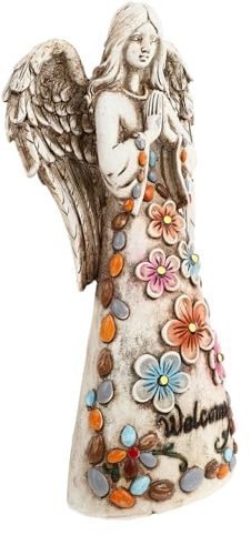 INOOMP 1stück Solarbetriebene Gartenfigur Mit -Design Resin Statue Für Garten Terrasse Und Balkon Wetterfest Und Dekorativ Geschenkidee Für Gartenliebhaber