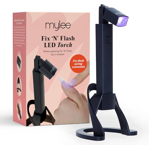 Fix 'N' Flash LED-lampa: Bärbar nagellampa för gellack med rörligt huvud, USB-uppladdningsbar, handsfree-drift - perfekt för hem, resor och salongsanvändning