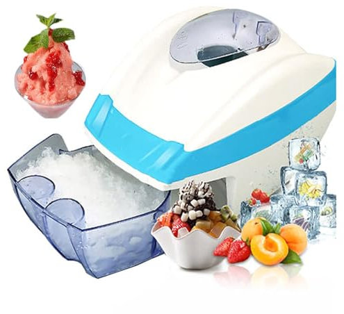 Tritaghiaccio elettrico, tritaghiaccio da 35 W, macchina per frullato di neve, macchina per il ghiaccio tritato, tazza da 800 ml, regolazione a due velocità, per bar da cucina domestico commerciale