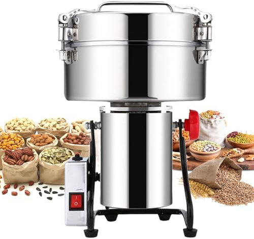 Hydravex Macinino Elettrico per Cereali, Macinino per Cereali da 5000 W, Macinino Elettrico da 4500 g con Molteplici Funzioni di Protezione, con Protezione da Sovraccarico e Timer da 5 Minuti