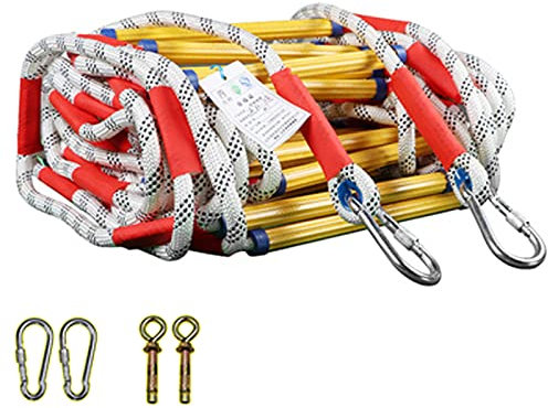 PNAJFUEL Home Fire Escape Rope Ladder,Fire-Proof Ladder,Window Emergency Fire Ladder,Multi-Purpose Ladder Escape Ladder/15M/49.2Ft