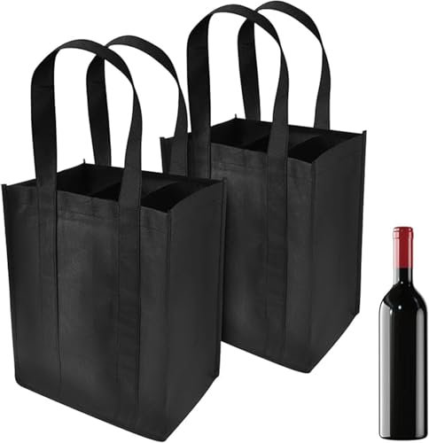 ARROMI 2 Stück Flaschenträger 6 Flaschen, Flaschentasche, Flaschenhalter Tasche, Tasche Wiederverwendbar, Getränketräger, Vatertagsgeschenk für Papa, Getränketräger für Party, Reise, Picknick
