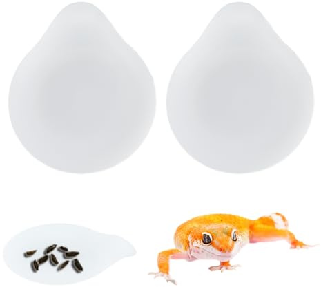 DELORIGIN 10Pcs Leopard Gecko Potty Pad Plastic Potty Latrine/Plate Reptile Lizard Gecko Latrine Trays Carpet Liner Terrarium Mat Bedding for Reptile Tank Accessories (White)