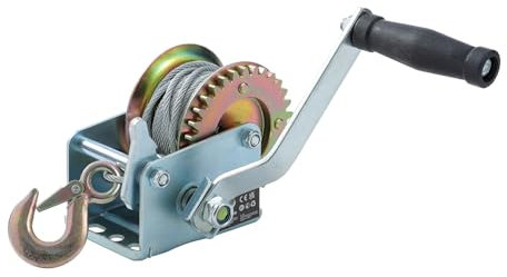 KATSU Tools Hand Winch 600lbs 270kg Capacity with 10M Steel Cable, Heavy Duty Car Boat Truck Trailer Winch, Manual Crank Gear Cable Winch for SUV ATV UTV Emergency Recovery 325930