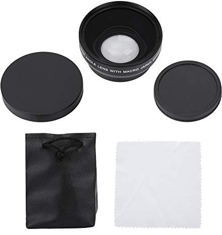QANYEGN Obiettivo grandangolare con ingrandimento 0,45X, Obiettivo macro in vetro ottico per fotocamera, Obiettivo macro grandangolare ad alta definizione per fotocamera
