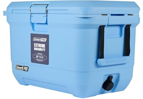 Coleman Pro Glacière avec poignées | Capacité 42.5L | Contient la Glace Pendant 4 Jours | Isolation entièrement en Mousse | Grande glacière Portable pour Une Utilisation Robuste en extérieur