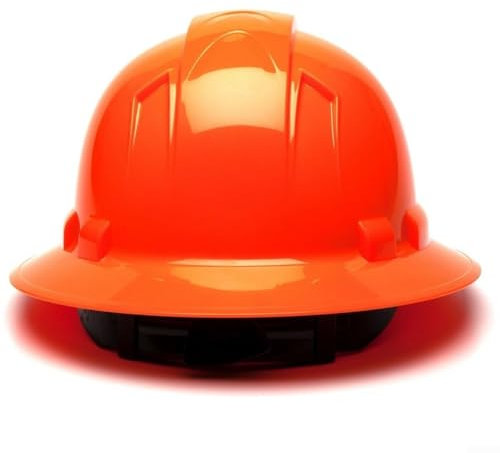 Harter Hut ABS Hartschalenhut, Baustellenhelm, Ingenieurbau, V-förmig, robuster Schutzhelm für Gerüstbau, Bau und Handwerker (orange)