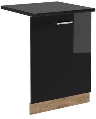 Vicco Pannello frontale della lavastoviglie R-Line, Nero lucido, 60 cm, PL Antracite