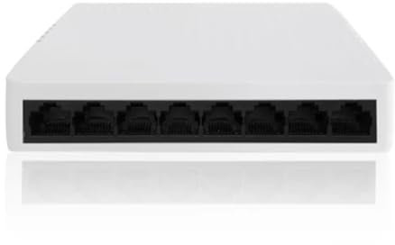 Faeymth Conmutador Ethernet de Red No Administrado de 1000M, Concentrador de ConmutacióN LAN RJ45 RáPido, Conmutador de Escritorio Inteligente Ethernet, Enchufe Europeo de 8 Puertos