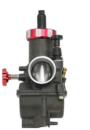 MNEVZX Carburador de Motocicleta Carburador de Carreras PE28 de 28 mm, Apto para Keihin, ATV, Quad, Motocross, Scooter, 100-150 CC. Filtro de Gasolina(PE28 Red)