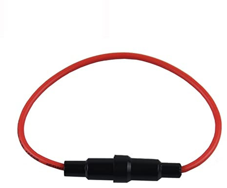 NVSFZGIYG 10 Stück 5 x 20 mm Glassicherungshalter, Schraubentyp 5 x 20 mm mit 22 AWG Drahtkabel, 250 V Glassicherungsrohr, Sicherungsgehäuse