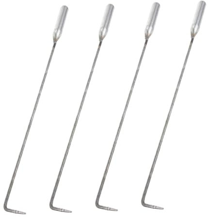 Mobestech 4pezzi Attrezzo Per Stufa in Resistente Gancio Per Bracier Uso Interno Attrezzo Per Stufa e Braciere Per Uso Su Fuoco Aperto e Caminetti