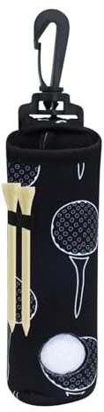 Borsa per il trasporto delle palline da golf, custodia per tee da golf, borsa pieghevole con clip per cintura, organizer compatto e organizer per tee, accessorio leggero per esercitarsi