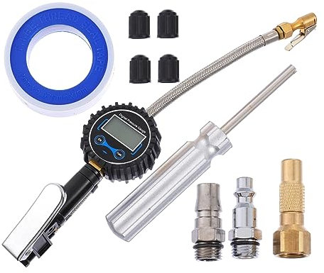 BUGUUYO Manometro Digitale Per Pneumatici Display Misuratore Pressione Gomme Adatto Auto Biciclette e Portatile Per Esterno
