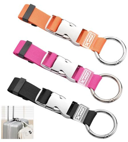 3 Stück Add a Bag Gepäckgurte Koffergürtel, Gepäckriemen für Jacken Taschen Decken, Koffergurt mit Federclip, Gepäckbefestigungsband für Reisen, Urlaub, Koffer, Rucksack