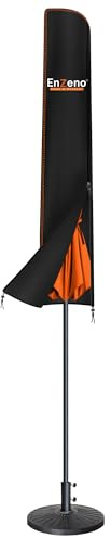 Enzeno Protective Cover for Diameter 200 cm/200 x 125 cm/Parasol, 140 x 26/28 cm Waterproof Cover for Garden Umbrella, Cover for Parasol with Waterproof Zip