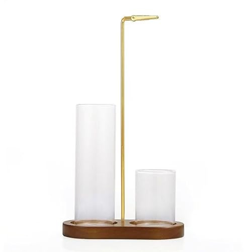 Porte-encens 2 en 1 pour bâtons, anti-cendres avec récupérateur de cendres en verre et organisateur de bâtons d'encens pour méditation, yoga, spa, décoration d'intérieur (base foncée)