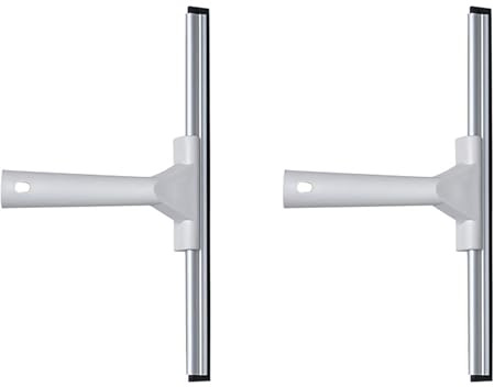 Professional Stainless Steel Window Squeegee - 17.5-35cm Multi-Purpose Wiper for Bathroom Shower Tiles Glass Indoor & Kitchen Cleaning - 350mm Long Blades for Efficient Drying