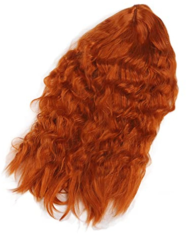 TOPINCN Peluca de Mujer de Primera Calidad, Peluquín de Pelo Ondulado Largo y Rizado para Fiestas, Bodas en Pelo Sintético de Alta Temperatura (naranja sucia)