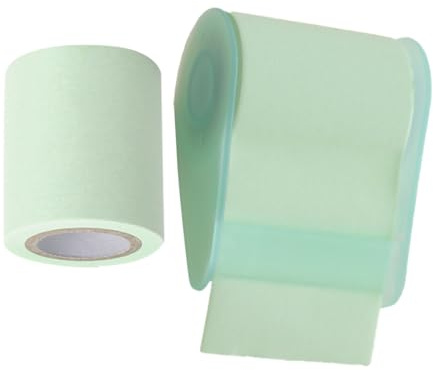 ULTECHNOVO Rollo de Notas Adhesivas Verde Soporte, 3 Piezas (1 Bloc A2-103 2 Recambios Verdes), Papel Autoadhesivo Portátil para Oficina y Hogar, Accesorio Práctico para Mensajes