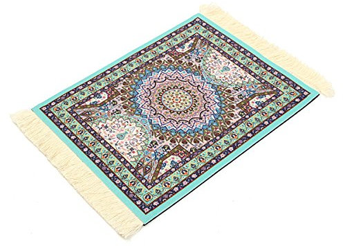 TuToy 28 cm X 18 cm Hellblau Bohemia Style Persian Teppich Mouse Pad Für Desktop Pc Laptop Computer