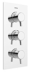 Bristan PM2 SHC3STP C Prism Recessed Thermostatic Dual Control Shower Valve with Two Integral Stopcocks, Chrome