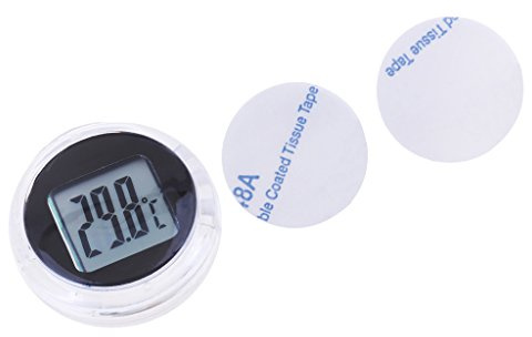 B Baosity Thermomètre De Moto, Indicateur De Température, Thermomètre Numérique étanche, Affichage à Cristaux Liquides, Supporte Uniquement Le Degré Celsius - Noir