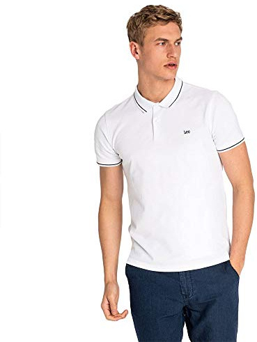 Lee Pique Polo, T-Shirt Uomo, Avorio (Bright White Lj), XL