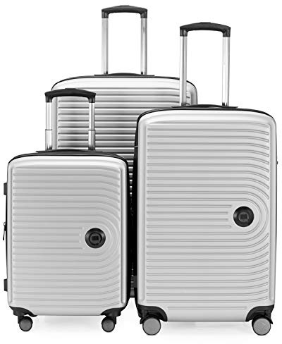Hauptstadtkoffer Mitte - 3er Kofferset - Handgepäckskoffer 55 cm, mittelgroßer Koffer 68 cm + großer Reisekoffer 77 cm, Hartschale ABS, TSA, Weißmatt