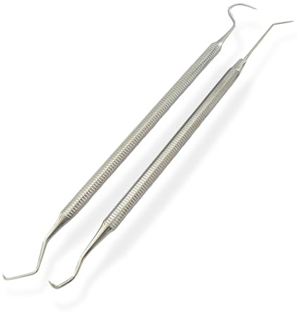 2x Entgitterhaken Entgitternadel für Folien Plotter- spitz gebogen scharf | 2er Set Entgitterwerkzeug mit 4 Federstahlspitzen, als Anreißwerkzeug, zum Schaben - Plotterfolie Flexfolie Flockfolie