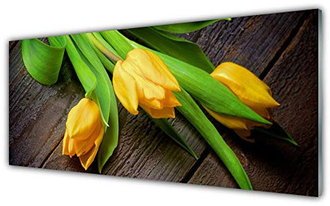 Tulup Acrylic Glass Print 125x50cm Wall Art - Wall Picture Plastic Acrylic Glass - Tulips Floral