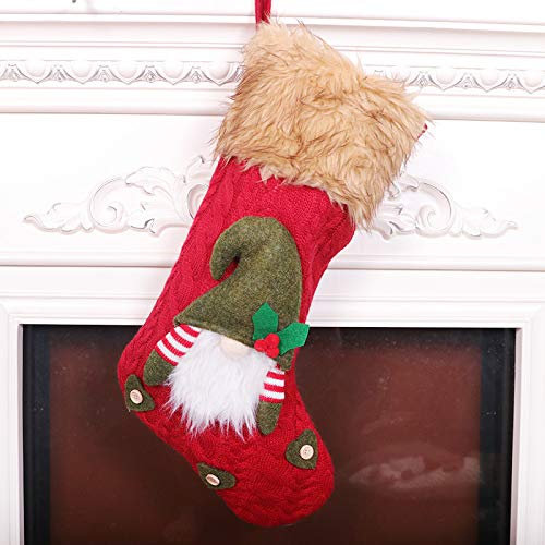 Weihnachtsstrumpf Roter Weihnachtsmann Christmas Stockings Personalisiert Die Baumdekoration Nikolausstiefel Befüllen Und Aufhängen für Kinder Thematisierter Schneemann Rentier 2P