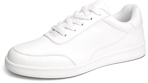 MIXIN Women Fashion Sneakers Lace Up Sneakers Low Top Casual Shoes for Women White Size 6