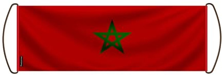 Pixelforma Bandera de desplazamiento de Marruecos 17x50cm