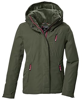 killtec Flicka funktionell jacka/utomhusjacka med huva KOW 356 GRLS JCKT, mossa, 140, 42148-000