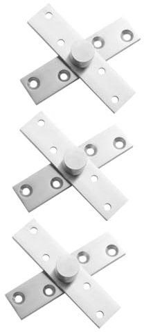 jojofuny 3 Stück 360 stainless steel inoxlm bildschirmm eskrinor agn verdecktes Drehgelenk Schranktürscharniere Scharnier für Tür Türdrehpunkt hölzerne Tür Exzenter Achse rotieren